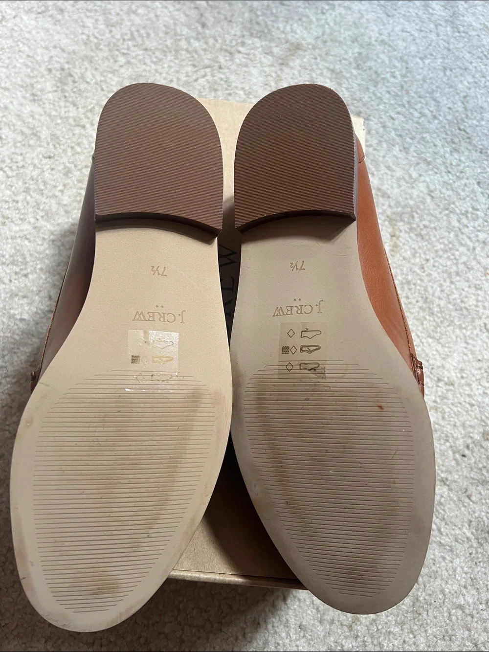 J. Crew Women’s Leather Penny Loafers in Cognac